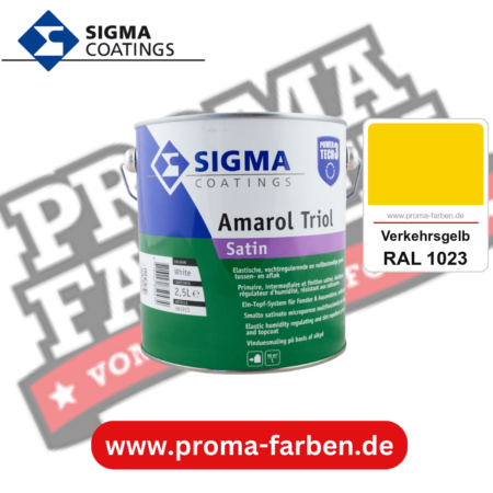 SIGMA Amarol Triol Satin Power Tech 3 kaufen bei Proma Farben RAL 1023 Verkehrsgelb