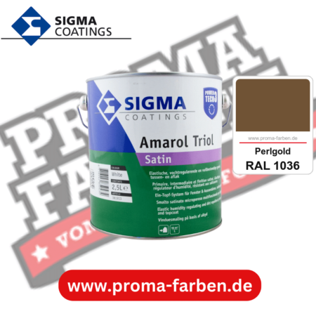 SIGMA Amarol Triol Satin Power Tech 3 kaufen bei Proma Farben RAL 1036 Perlgold