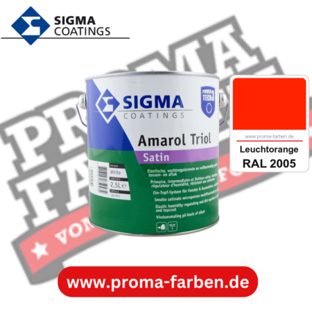 SIGMA Amarol Triol Satin Power Tech 3 kaufen bei Proma Farben RAL 2005 Leuchtorange