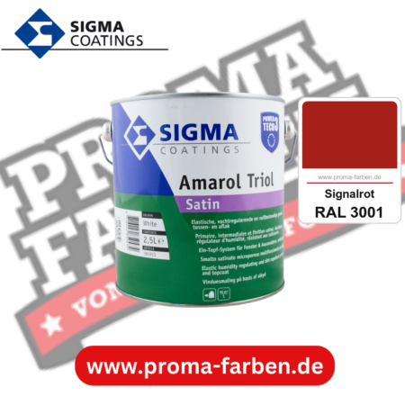 SIGMA Amarol Triol Satin Power Tech 3 kaufen bei Proma Farben RAL 3001 Signalrot