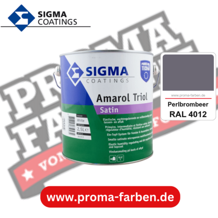 SIGMA Amarol Triol Satin Power Tech 3 kaufen bei Proma Farben RAL 4012 Perlbrombeer