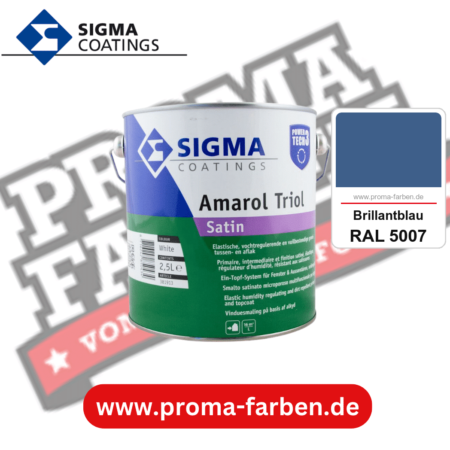 SIGMA Amarol Triol Satin Power Tech 3 kaufen bei Proma Farben RAL 5007 Brillantblau