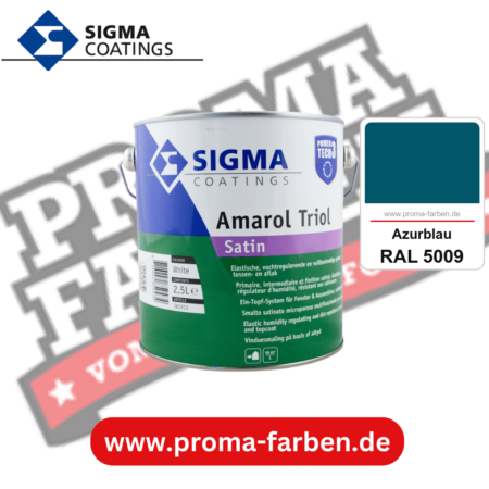 SIGMA Amarol Triol Satin Power Tech 3 kaufen bei Proma Farben RAL 5009 Azurblau