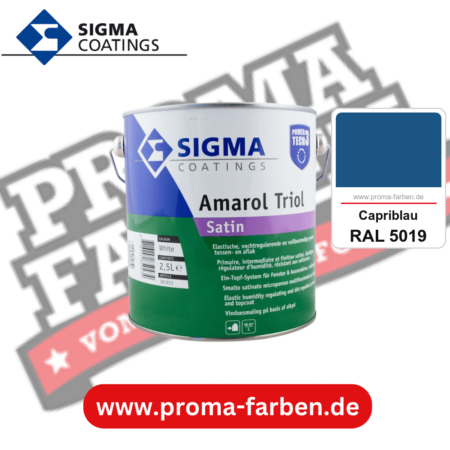 SIGMA Amarol Triol Satin Power Tech 3 kaufen bei Proma Farben RAL 5019 Capriblau