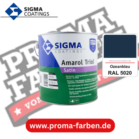 SIGMA Amarol Triol Satin Power Tech 3 kaufen bei Proma Farben RAL 5020 Ozeanblau