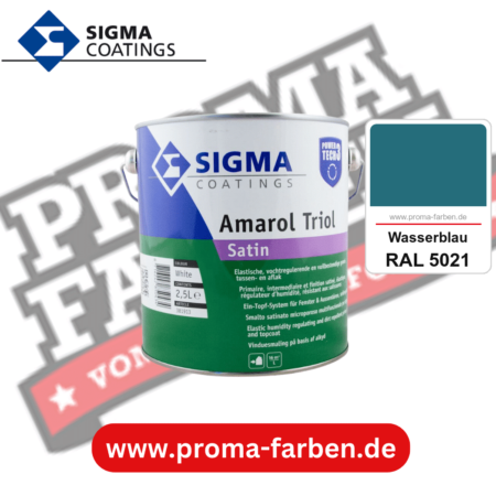 SIGMA Amarol Triol Satin Power Tech 3 kaufen bei Proma Farben RAL 5021 Wasserblau