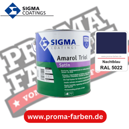 SIGMA Amarol Triol Satin Power Tech 3 kaufen bei Proma Farben RAL 5022 Nachtblau