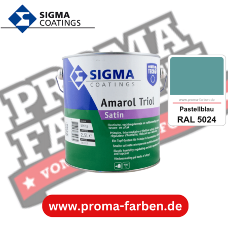 SIGMA Amarol Triol Satin Power Tech 3 kaufen bei Proma Farben RAL 5024 Pastellblau
