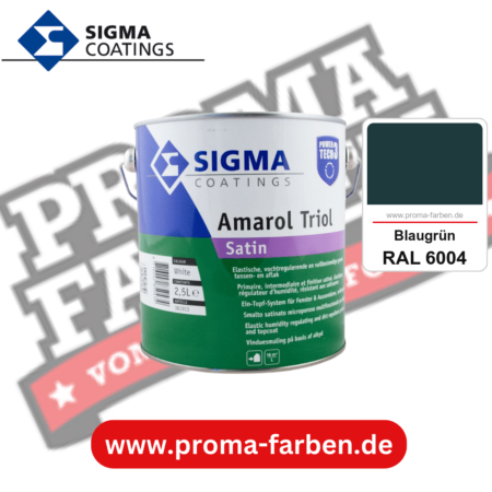 SIGMA Amarol Triol Satin Power Tech 3 kaufen bei Proma Farben RAL 6004 Blaugrün
