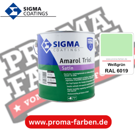 SIGMA Amarol Triol Satin Power Tech 3 kaufen bei Proma Farben RAL 6019 Weißgrün