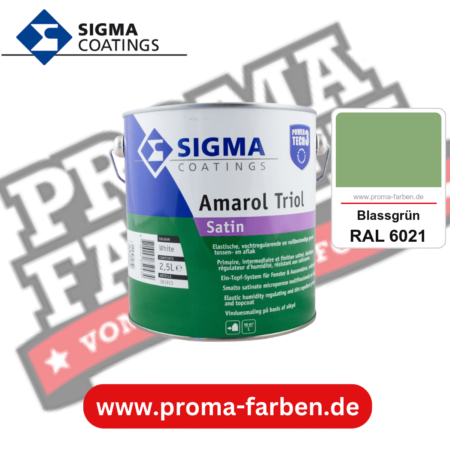 SIGMA Amarol Triol Satin Power Tech 3 kaufen bei Proma Farben RAL 6021 Blassgrün