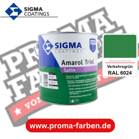 SIGMA Amarol Triol Satin Power Tech 3 kaufen bei Proma Farben RAL 6024 Verkehrsgrün