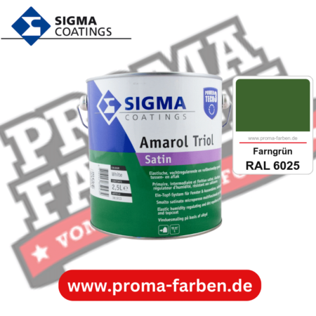 SIGMA Amarol Triol Satin Power Tech 3 kaufen bei Proma Farben RAL 6025 Farngrün