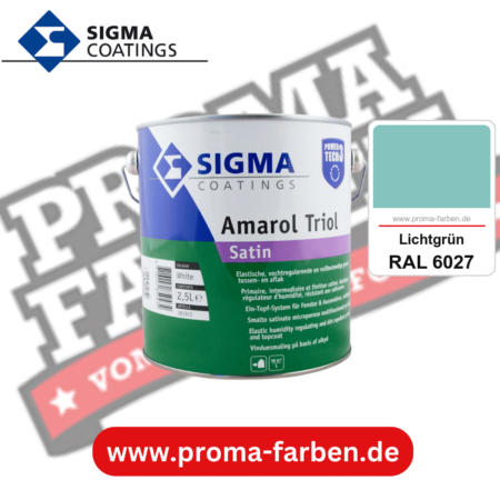 SIGMA Amarol Triol Satin Power Tech 3 kaufen bei Proma Farben RAL 6027 Lichtgrün