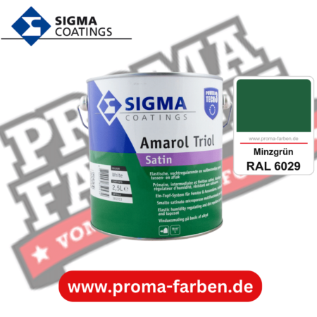 SIGMA Amarol Triol Satin Power Tech 3 kaufen bei Proma Farben RAL 6029 Minzgrün