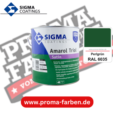 SIGMA Amarol Triol Satin Power Tech 3 kaufen bei Proma Farben RAL 6035 Perlgrün