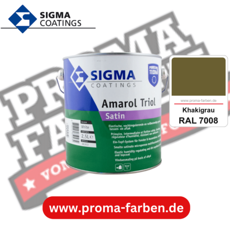 SIGMA Amarol Triol Satin Power Tech 3 kaufen bei Proma Farben RAL 7008 Khakigrau