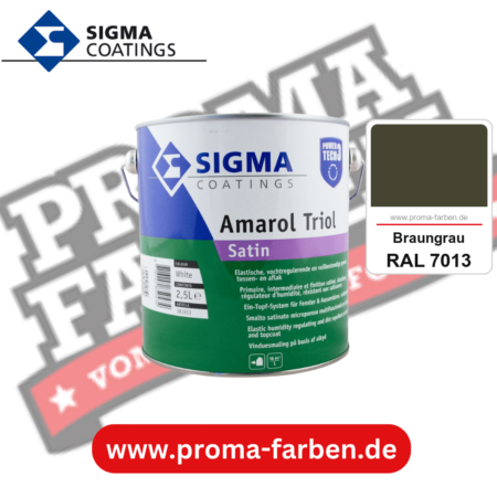 SIGMA Amarol Triol Satin Power Tech 3 kaufen bei Proma Farben RAL 7013 Braungrau