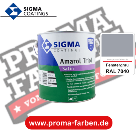 SIGMA Amarol Triol Satin Power Tech 3 kaufen bei Proma Farben RAL 7040 Fenstergrau