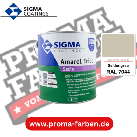 SIGMA Amarol Triol Satin Power Tech 3 kaufen bei Proma Farben RAL 7044 Seidengrau