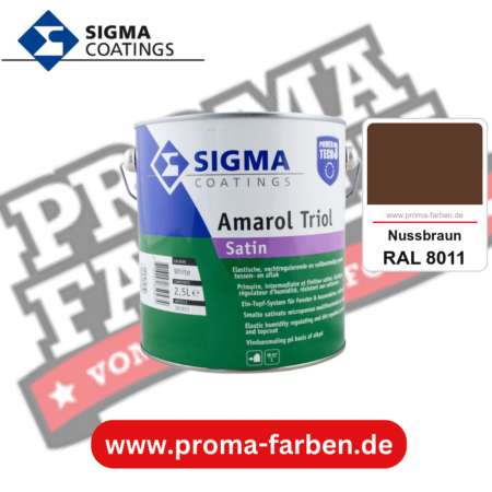 SIGMA Amarol Triol Satin Power Tech 3 kaufen bei Proma Farben RAL 8011 Nussbraun