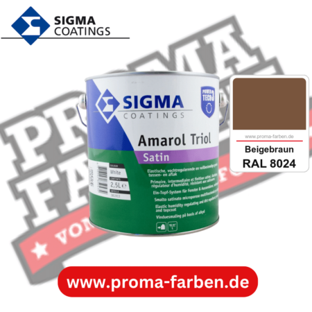 SIGMA Amarol Triol Satin Power Tech 3 kaufen bei Proma Farben RAL 8024 Beigebraun