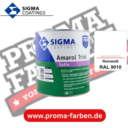 SIGMA Amarol Triol Satin Power Tech 3 kaufen bei Proma Farben RAL 9010 Reinweiß