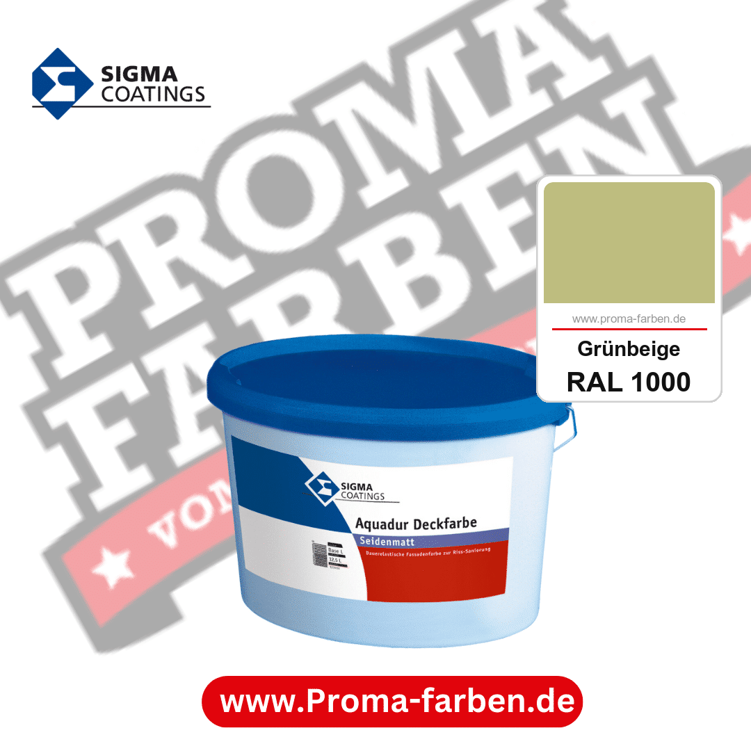 SIGMA Aquadur Deckfarbe kaufen bei Proma Farben RAL 1000 Grünbeige