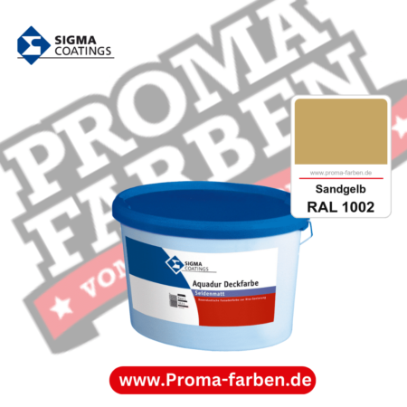SIGMA Aquadur Deckfarbe kaufen bei Proma Farben RAL 1002 Sandgelb
