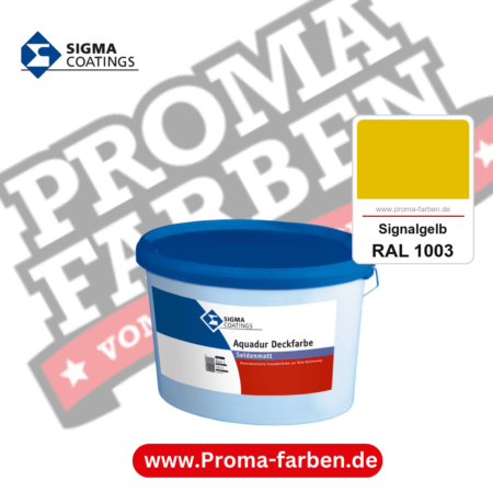 SIGMA Aquadur Deckfarbe kaufen bei Proma Farben RAL 1003 Signalgelb
