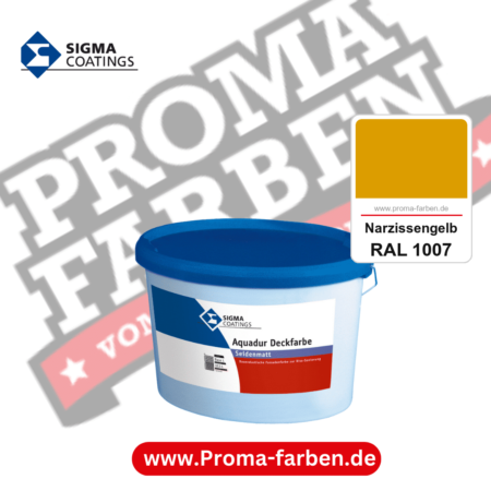 SIGMA Aquadur Deckfarbe kaufen bei Proma Farben RAL 1007 Narzissengelb