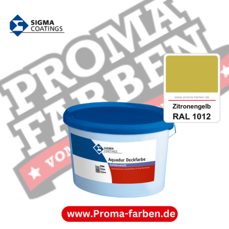 SIGMA Aquadur Deckfarbe kaufen bei Proma Farben RAL 1012 Zitronengelb