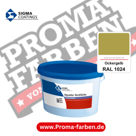 SIGMA Aquadur Deckfarbe kaufen bei Proma Farben RAL 1024 Ockergelb
