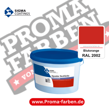 SIGMA Aquadur Deckfarbe kaufen bei Proma Farben RAL 2002 Blutorange