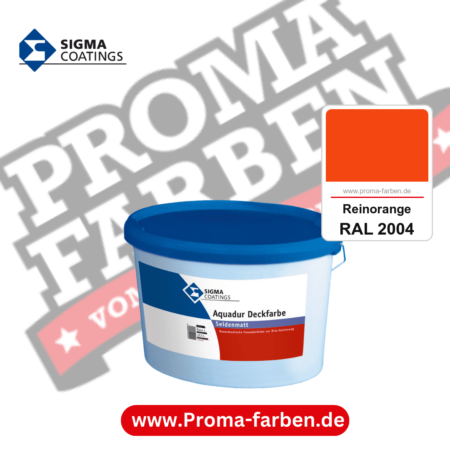 SIGMA Aquadur Deckfarbe kaufen bei Proma Farben RAL 2004 Reinorange