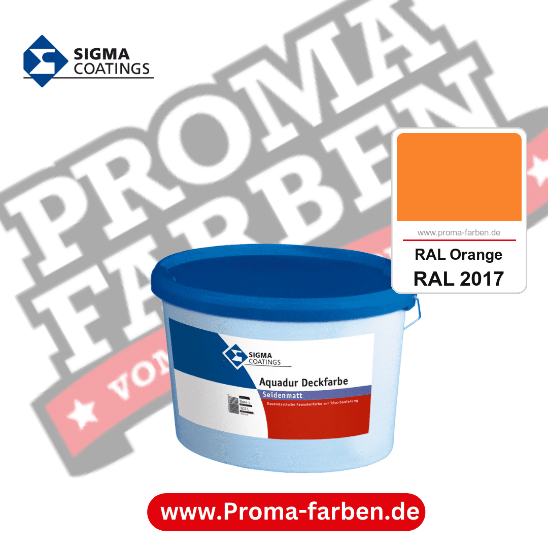 SIGMA Aquadur Deckfarbe kaufen bei Proma Farben RAL 2017 RAL Orange