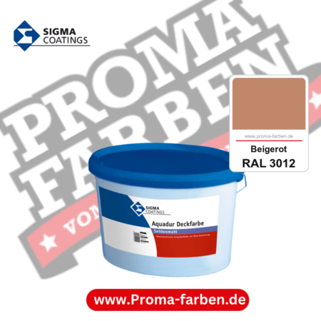 SIGMA Aquadur Deckfarbe kaufen bei Proma Farben RAL 3012 Beigerot