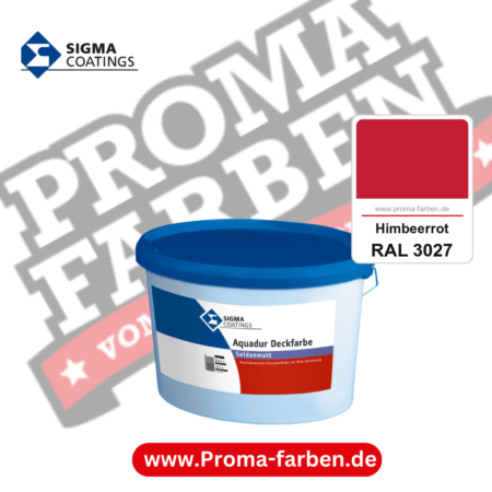 SIGMA Aquadur Deckfarbe kaufen bei Proma Farben RAL 3027 Himbeerrot