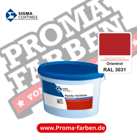 SIGMA Aquadur Deckfarbe kaufen bei Proma Farben RAL 3031 Orientrot