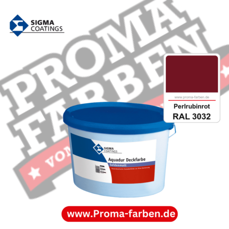 SIGMA Aquadur Deckfarbe kaufen bei Proma Farben RAL 3032 Perlrubinrot