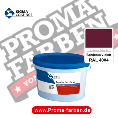 SIGMA Aquadur Deckfarbe kaufen bei Proma Farben RAL 4004 Bordeauxviolett