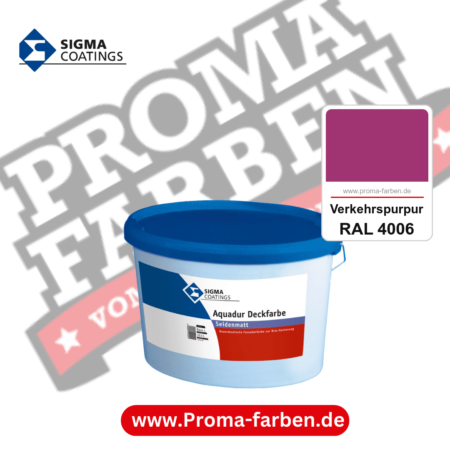 SIGMA Aquadur Deckfarbe kaufen bei Proma Farben RAL 4006 Verkehrspurpur