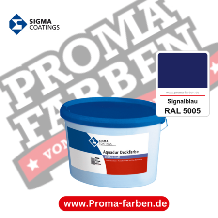 SIGMA Aquadur Deckfarbe kaufen bei Proma Farben RAL 5005 Signalblau