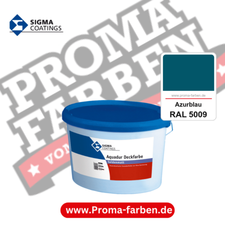 SIGMA Aquadur Deckfarbe kaufen bei Proma Farben RAL 5009 Azurblau