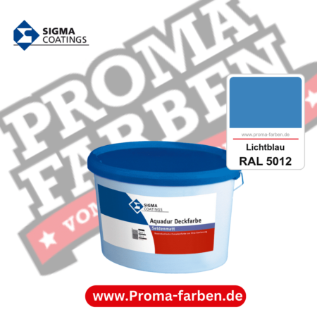 SIGMA Aquadur Deckfarbe kaufen bei Proma Farben RAL 5012 Lichtblau