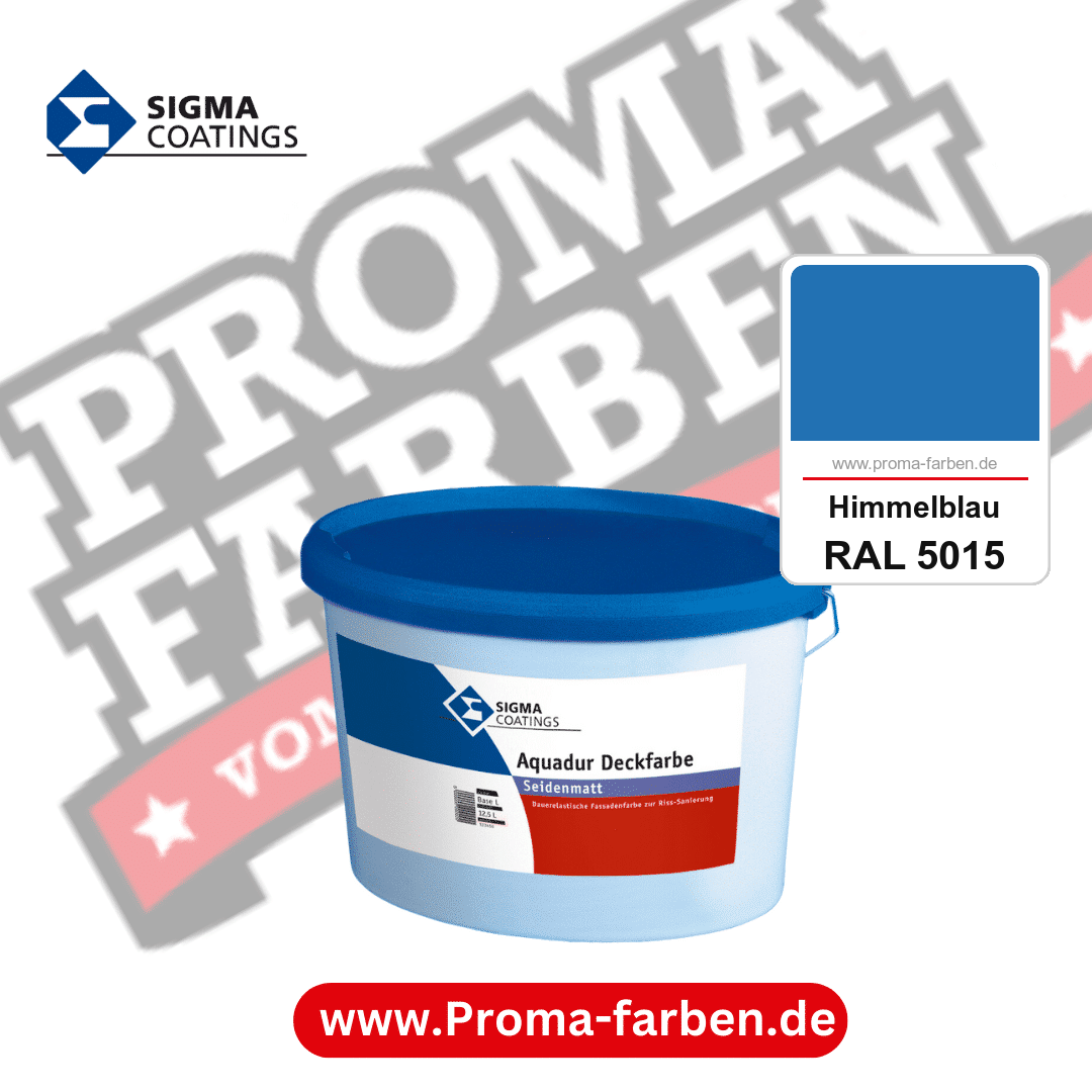 SIGMA Aquadur Deckfarbe kaufen bei Proma Farben RAL 5015 Himmelblau