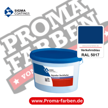 SIGMA Aquadur Deckfarbe kaufen bei Proma Farben RAL 5017 Verkehrsblau