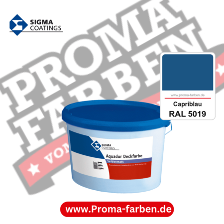 SIGMA Aquadur Deckfarbe kaufen bei Proma Farben RAL 5019 Capriblau