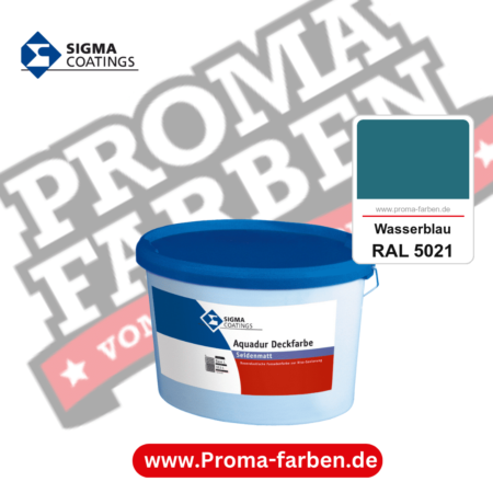 SIGMA Aquadur Deckfarbe kaufen bei Proma Farben RAL 5021 Wasserblau