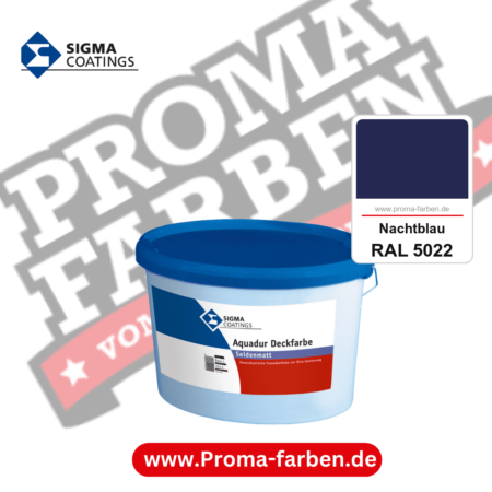 SIGMA Aquadur Deckfarbe kaufen bei Proma Farben RAL 5022 Nachtblau